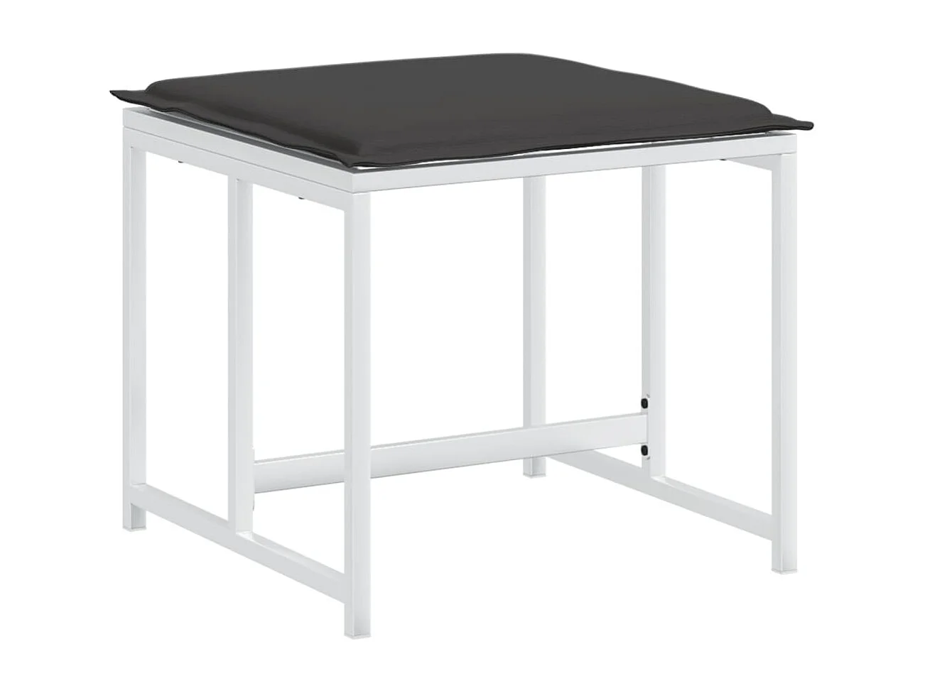 Dunkitt  Ensemble à manger de jardin avec coussins 13pcs blanc textilène