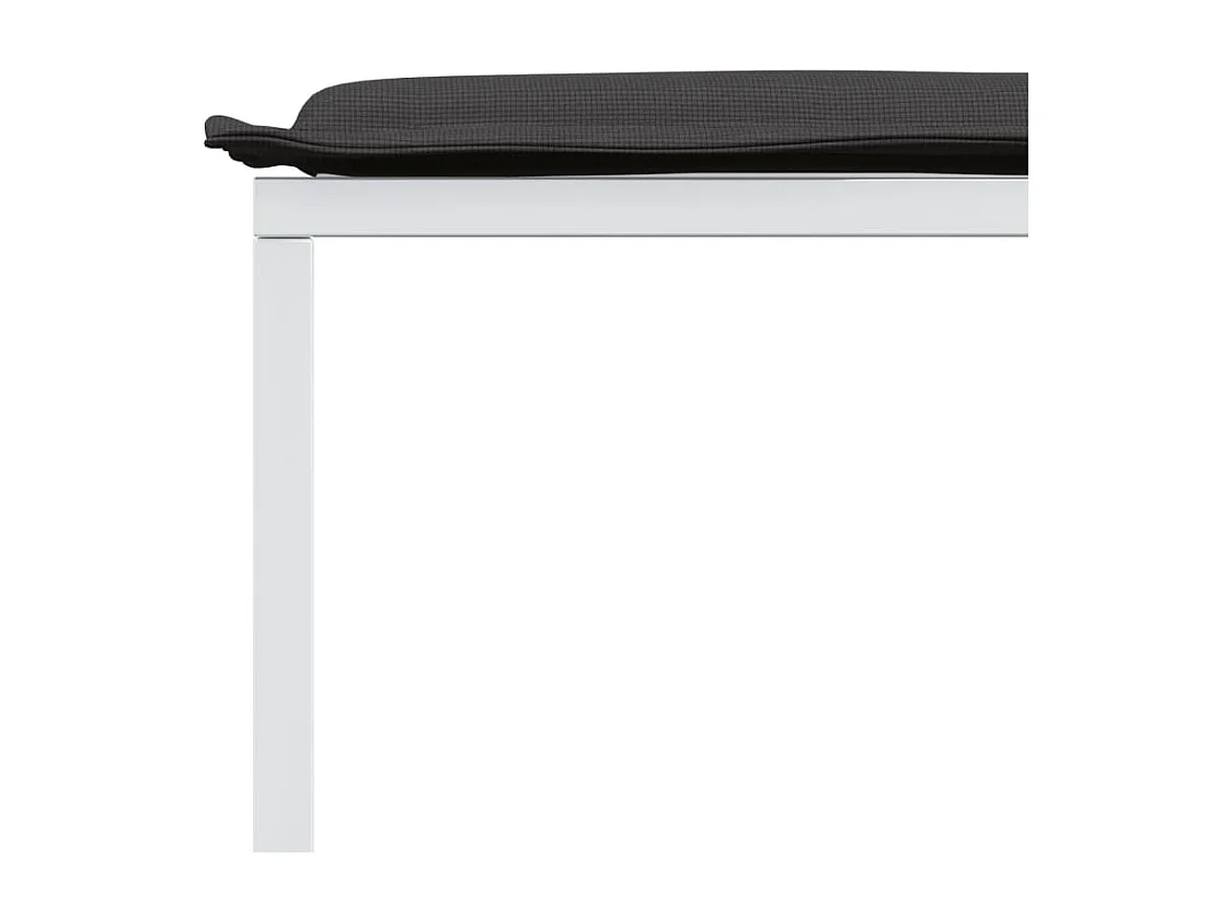 Dunkitt  Ensemble à manger de jardin avec coussins 13pcs blanc textilène