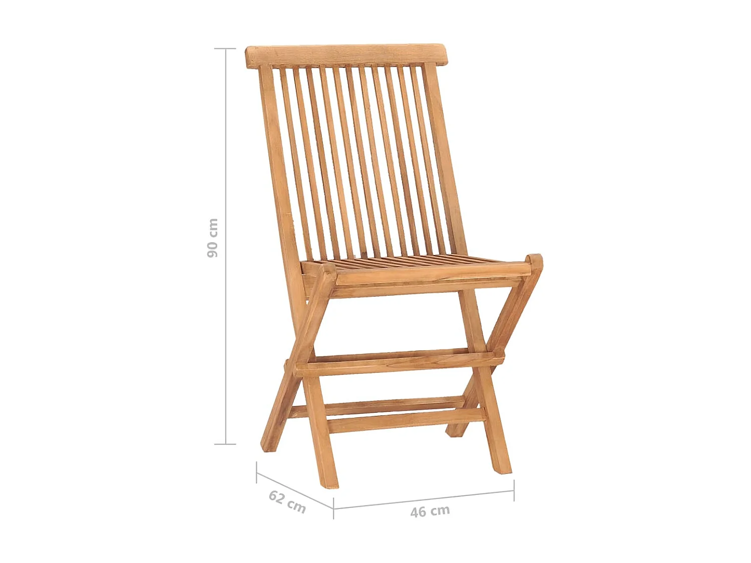 Tigard  Ensemble à manger d'extérieur pliable avec coussin 3 pcs Teck