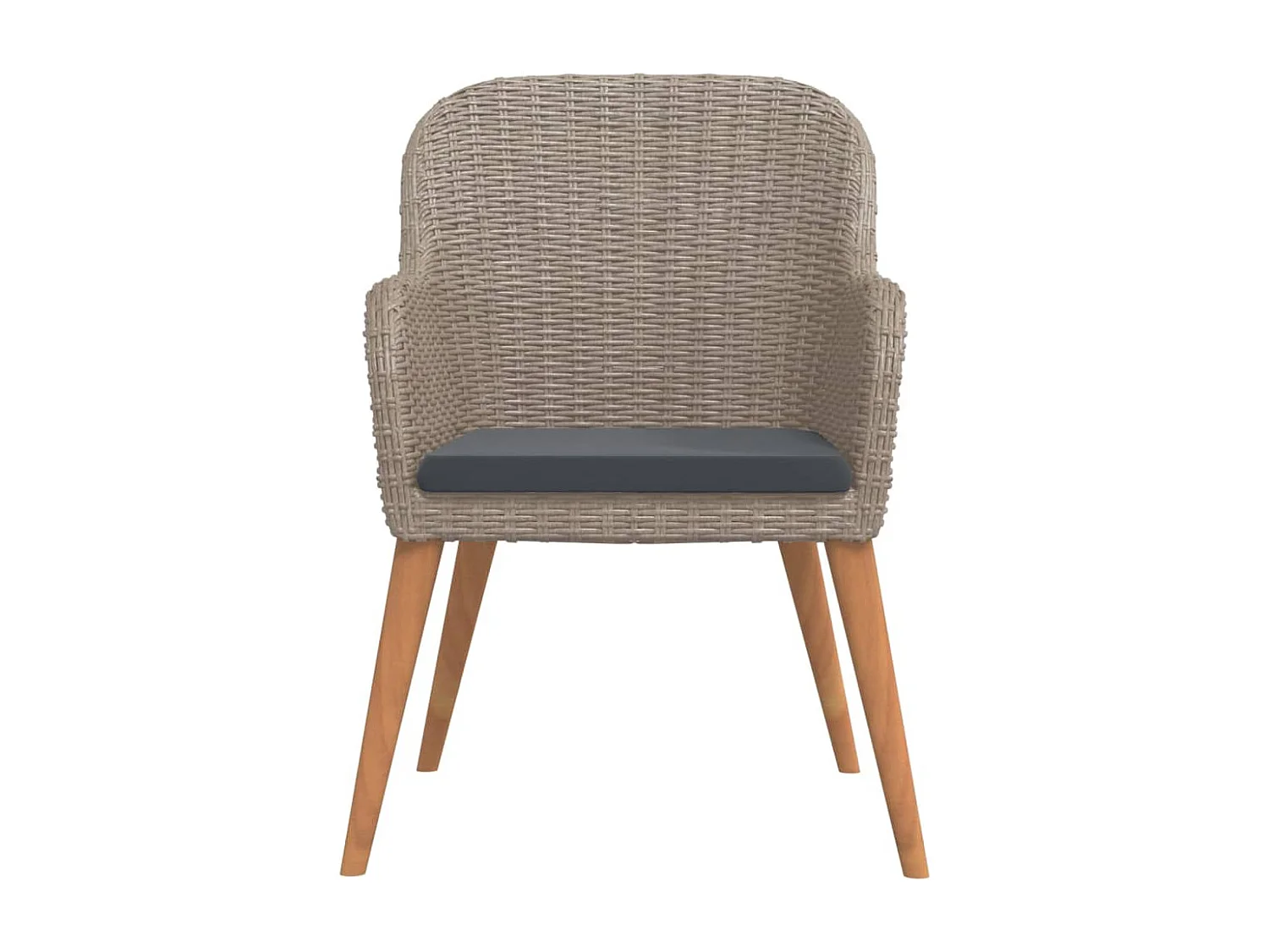 Coole  Ensemble à manger de jardin et coussins 5 pcs Marron