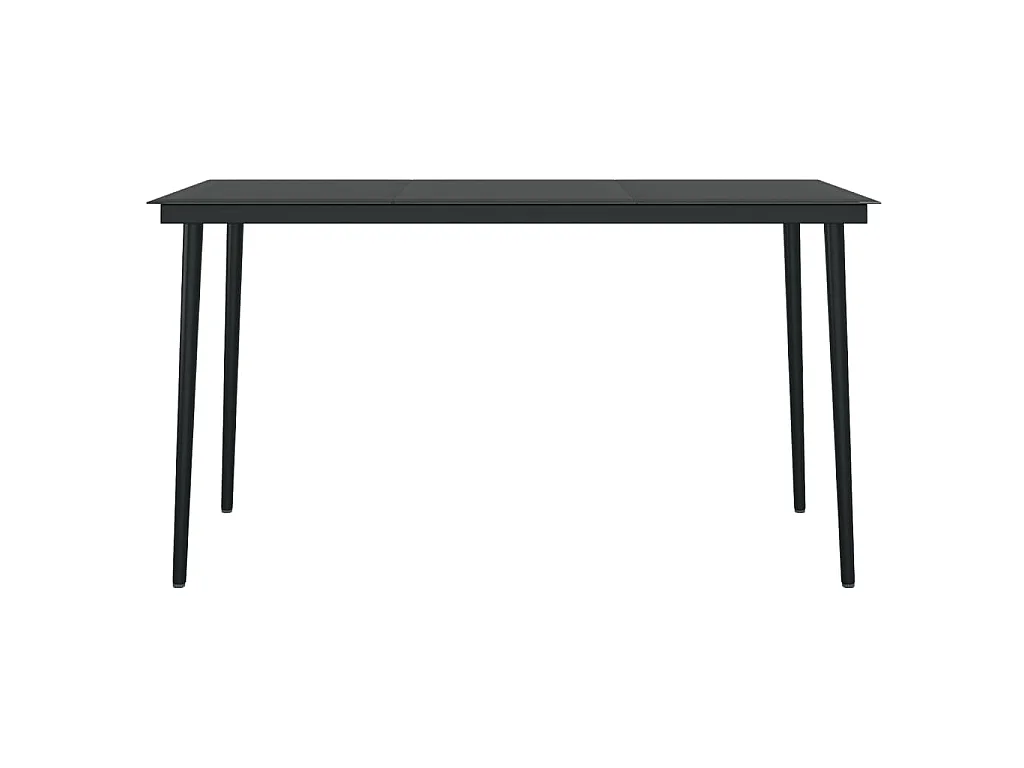 Ayisha  Juego de comedor de jardín 7 piezas ratán PVC negro