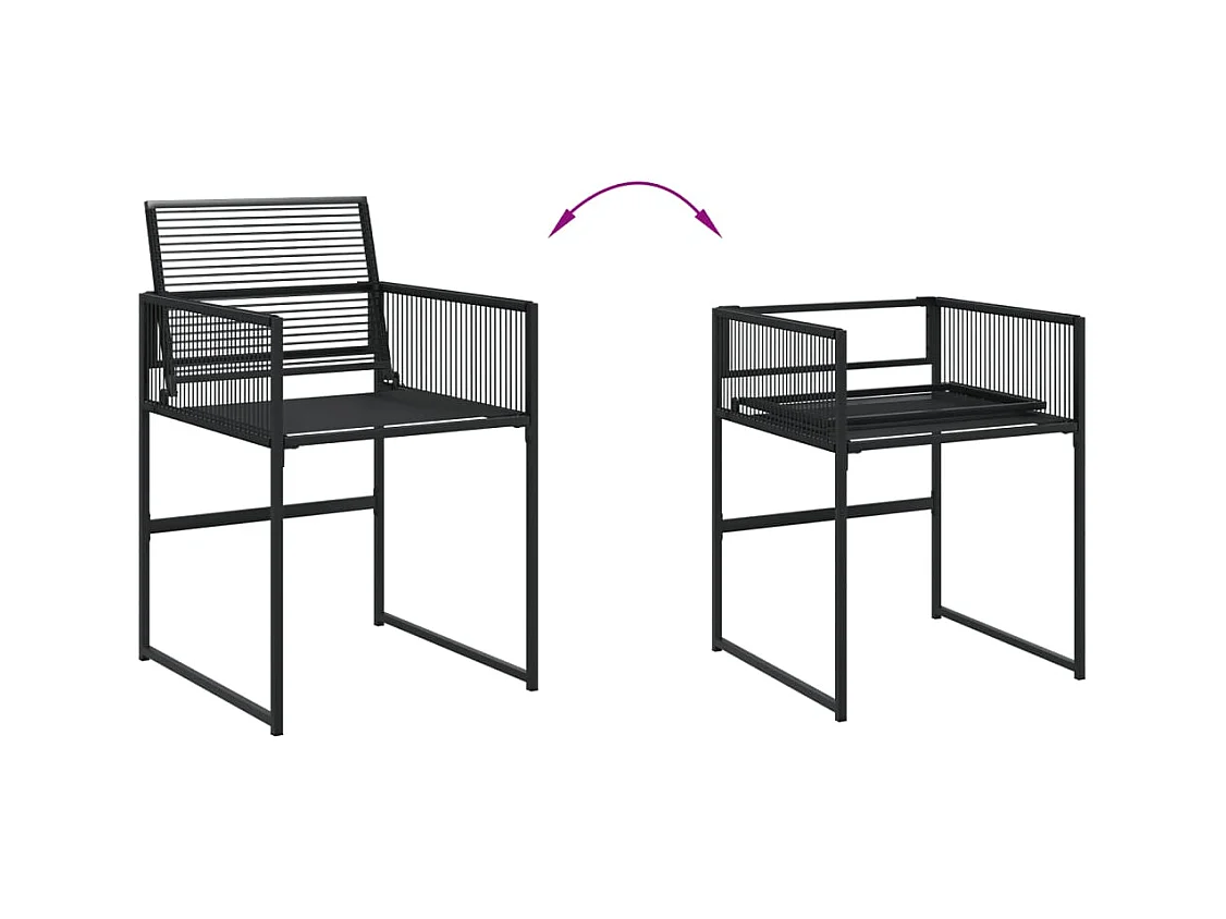 Zerdan  Ensemble à manger de jardin 13 pcs noir résine tressée