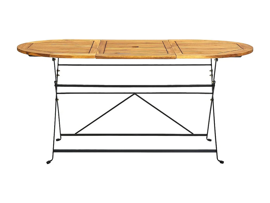 Drowes  Ensemble à manger d'extérieur pliable 7pcs Bois d'acacia solide