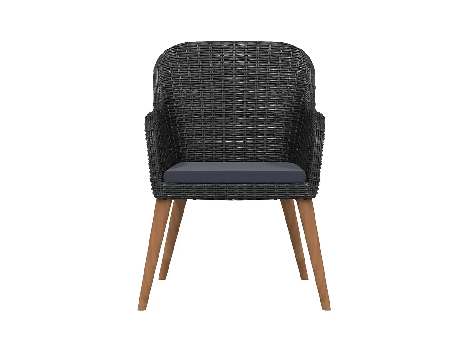 Zevrik  7-delige Tuinset met kussens zwart