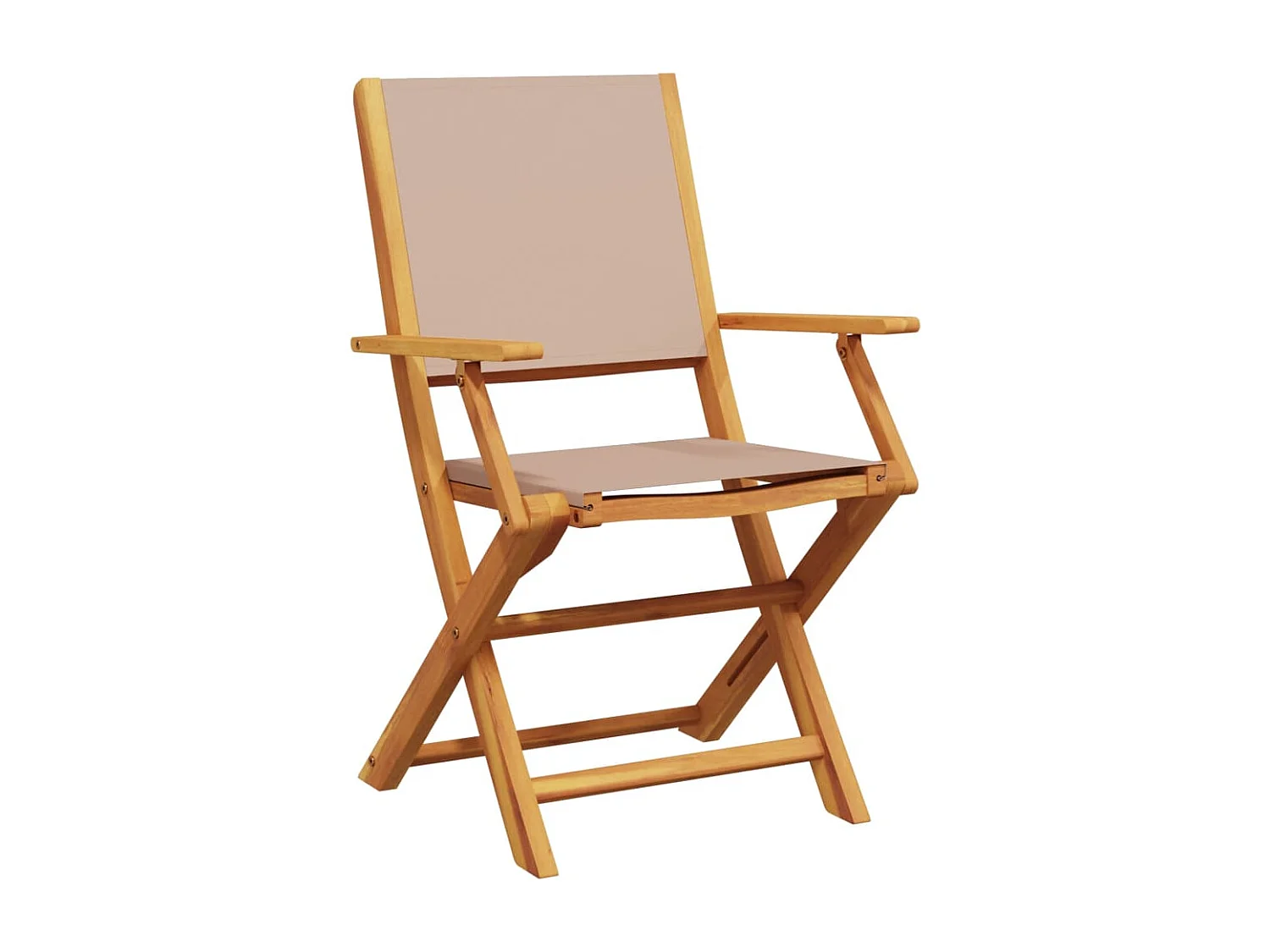 China Grove  Ensemble à manger de jardin 5 pcs taupe tissu et bois massif