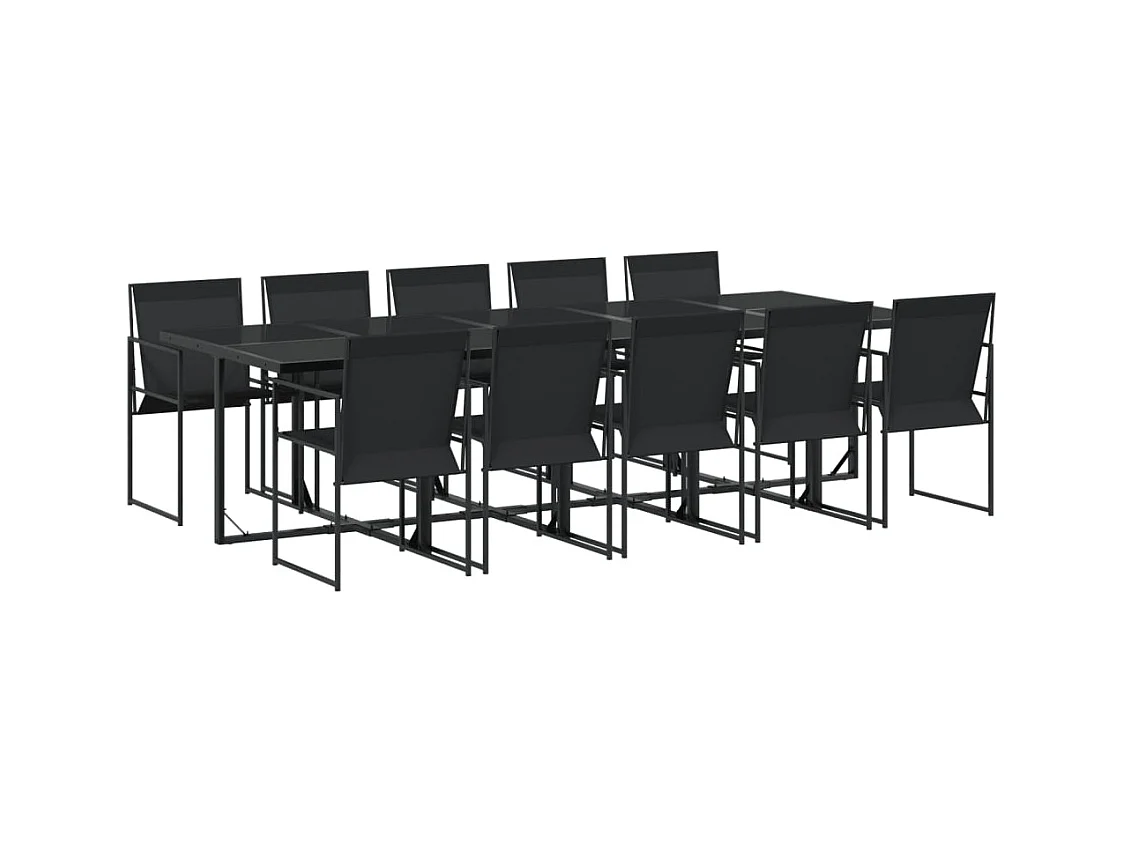 Suze  11-delige Tuinset textileen zwart