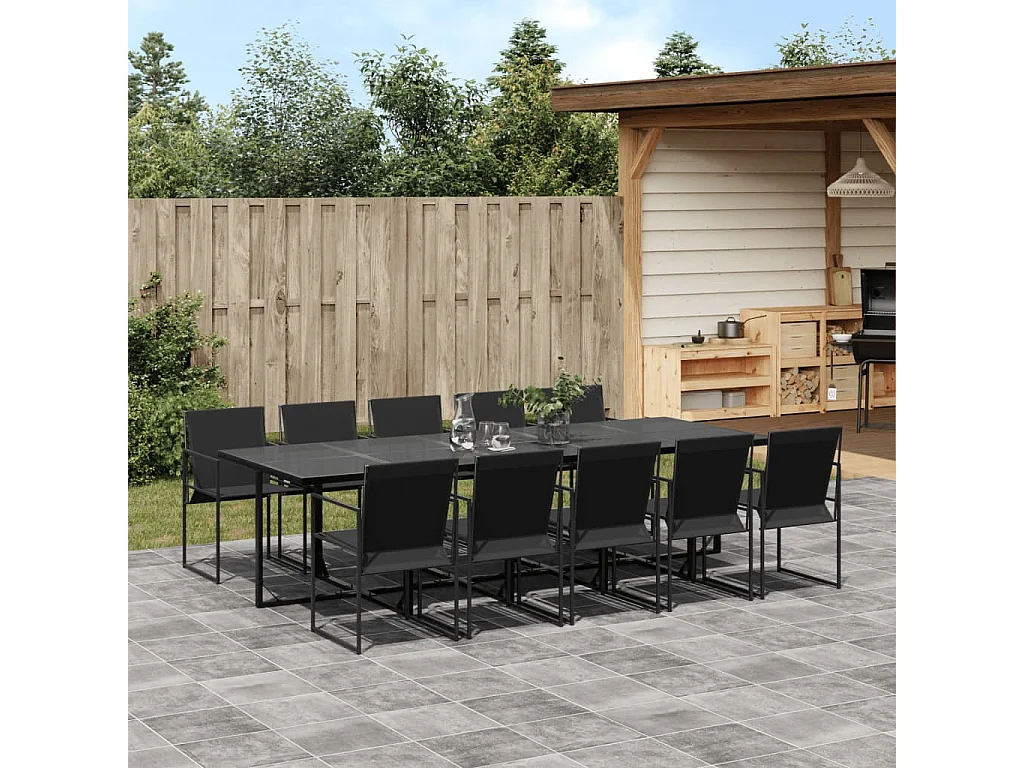 Suze  11-delige Tuinset textileen zwart