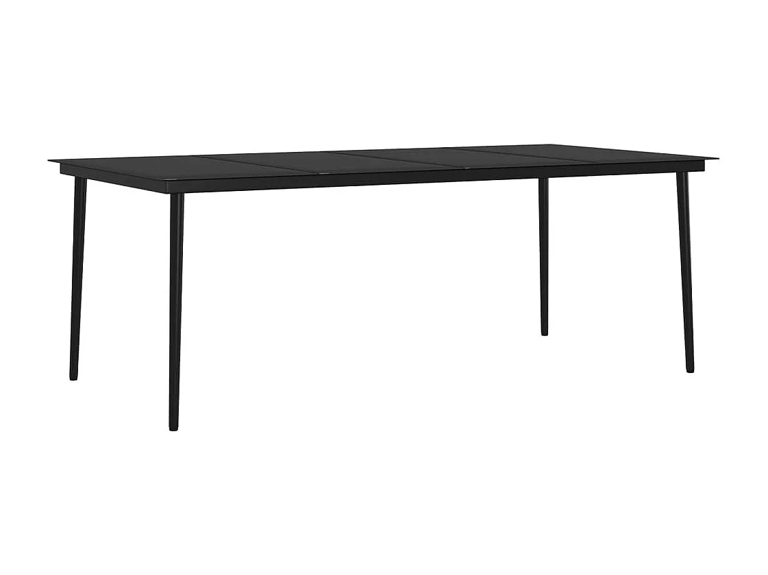 Cesarino  Ensemble à manger de jardin coussins 7 pcs Beige/noir