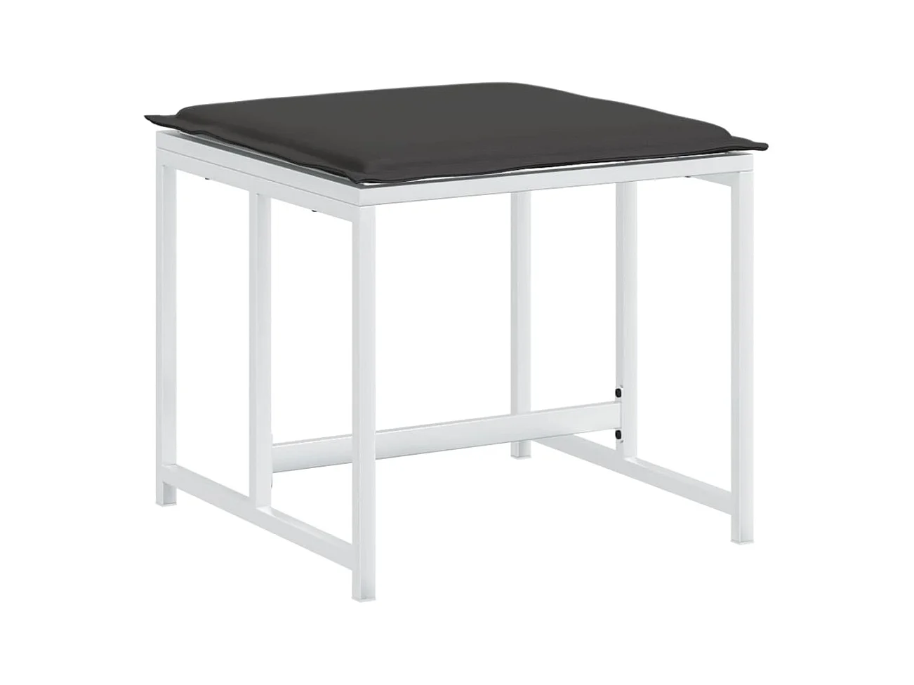 Dunkitt  Ensemble à manger de jardin avec coussins 11pcs blanc textilène