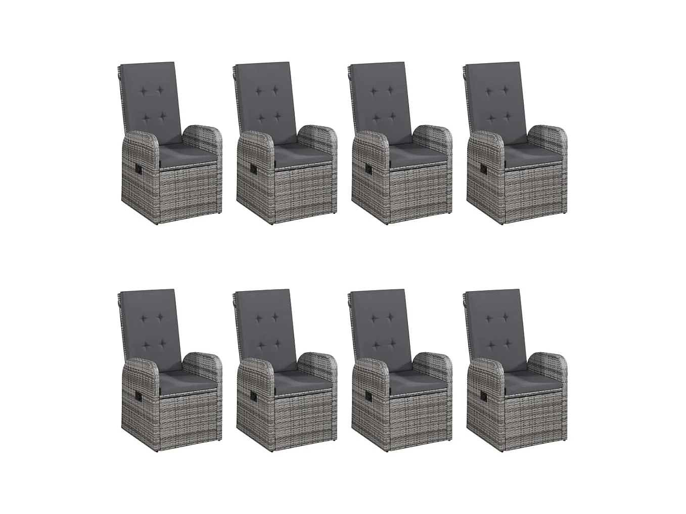 Yrien  Ensemble à manger de jardin 9 pcs Gris