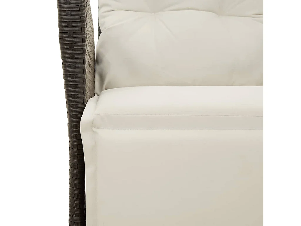 Anselm  Ensemble à manger de jardin 9pcs coussins noir résine tressée