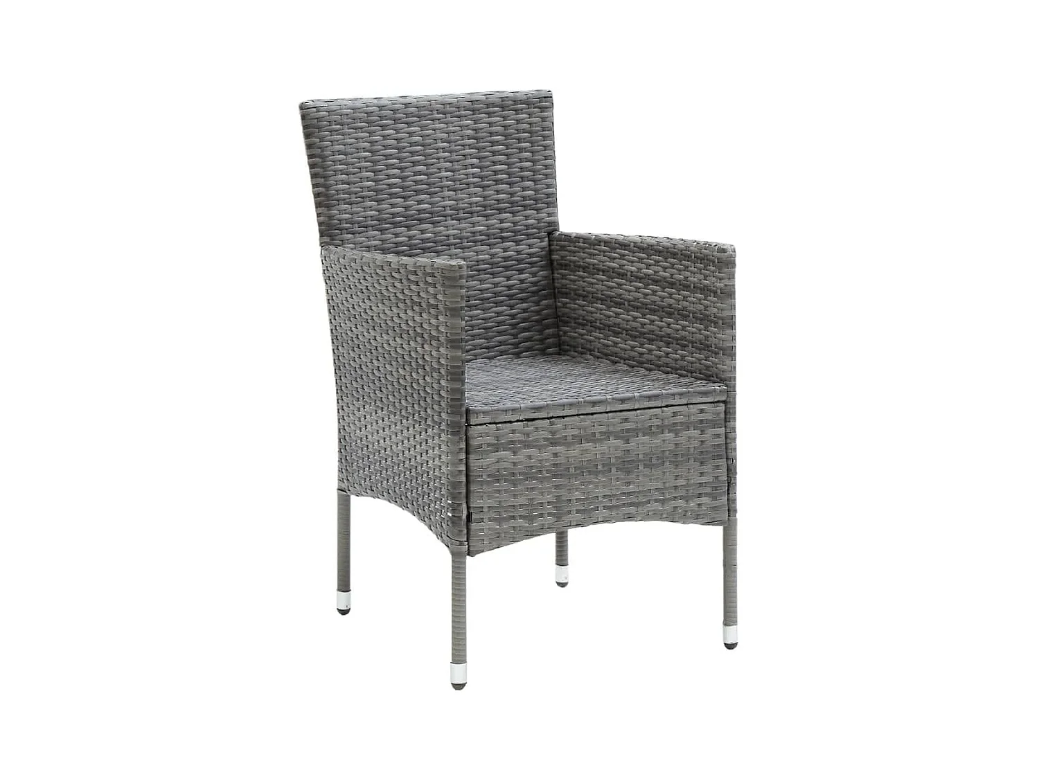 Wausau  Ensemble à manger de jardin coussins 7pcs Résine tressée Gris