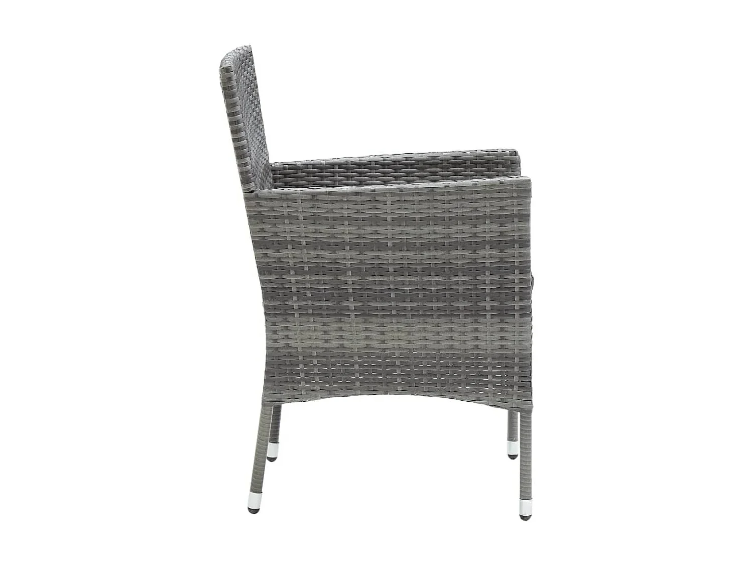 Wausau  Ensemble à manger de jardin coussins 7pcs Résine tressée Gris