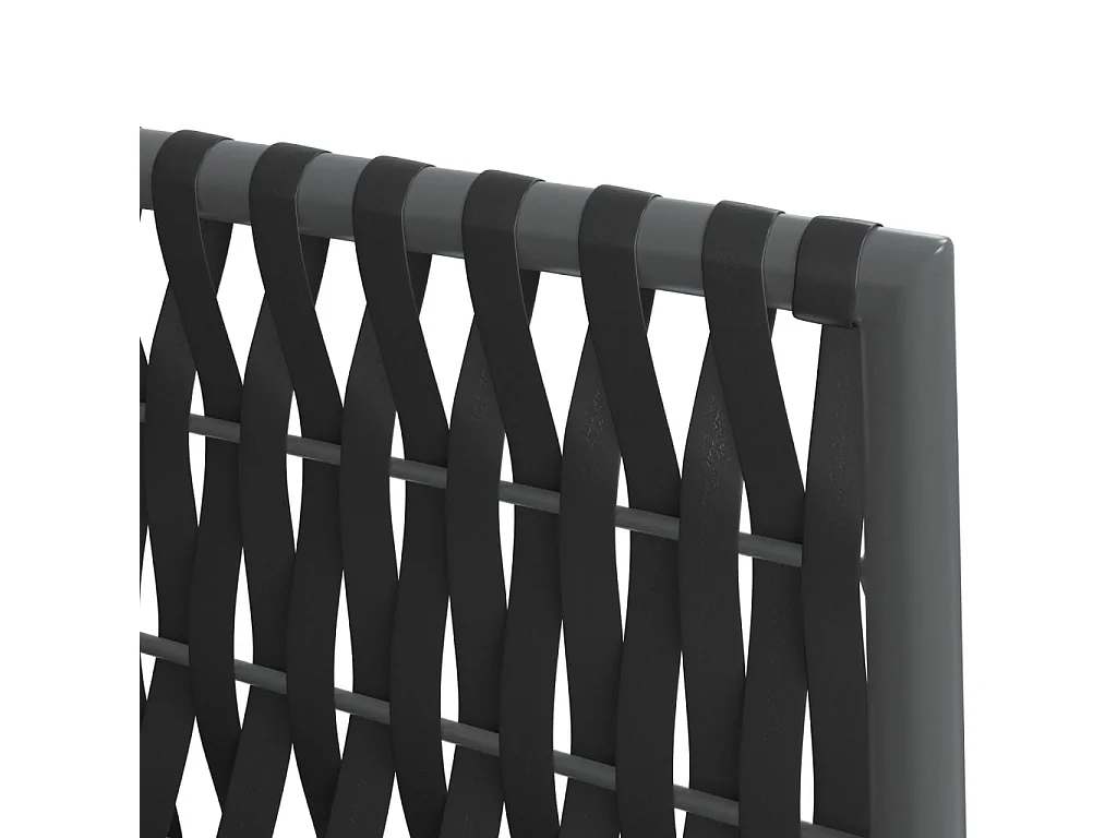 Blen  Ensemble à manger de jardin 7 pcs coussins résine tressée acier