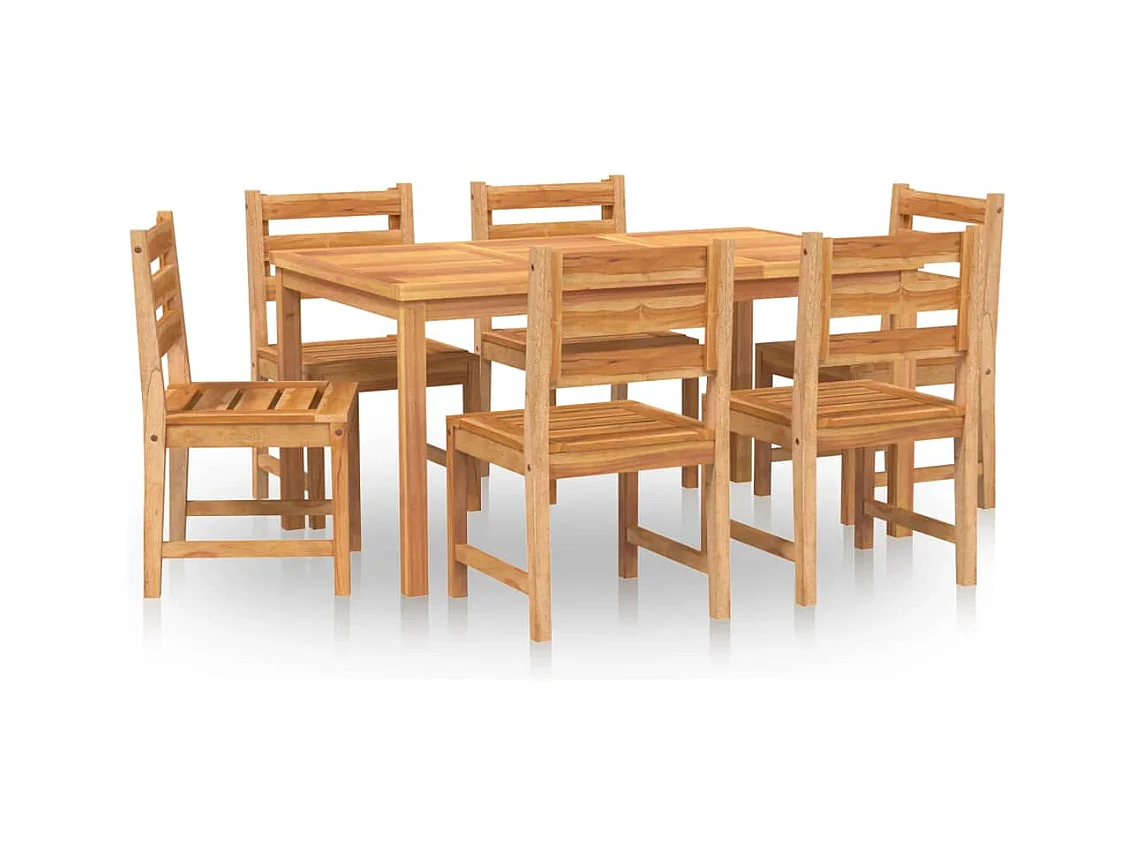 Addison Lee  Ensemble à manger de jardin 7 pcs Bois de teck solide