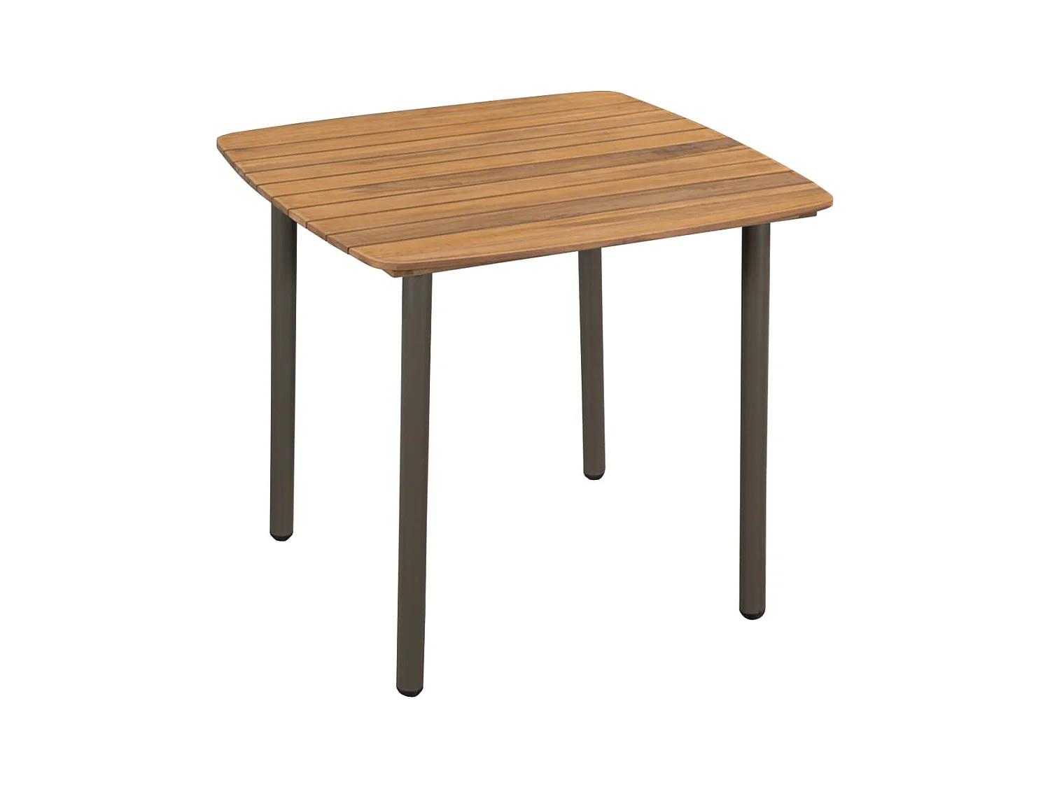 Véronique-Anne  Set de comedor de jardín 5 pzas madera maciza de acacia y acero