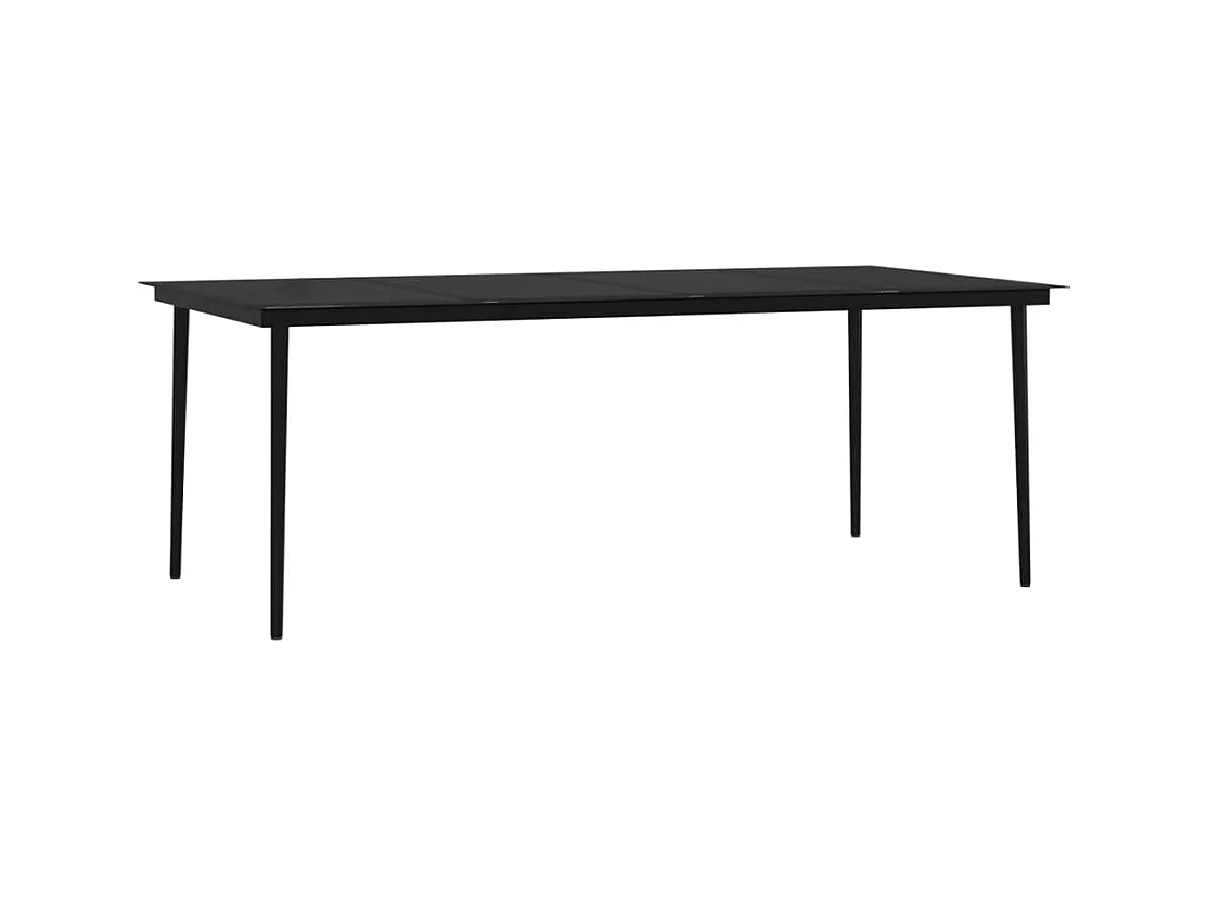 Coole  Juego de comedor de jardín 7 piezas con cojines negro