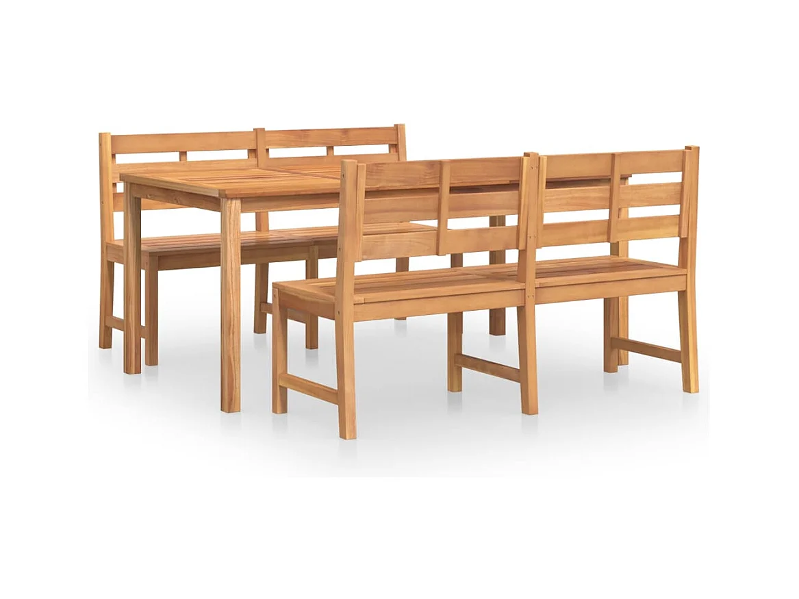 Addison Lee  Ensemble à manger de jardin 3 pcs Bois de teck massi