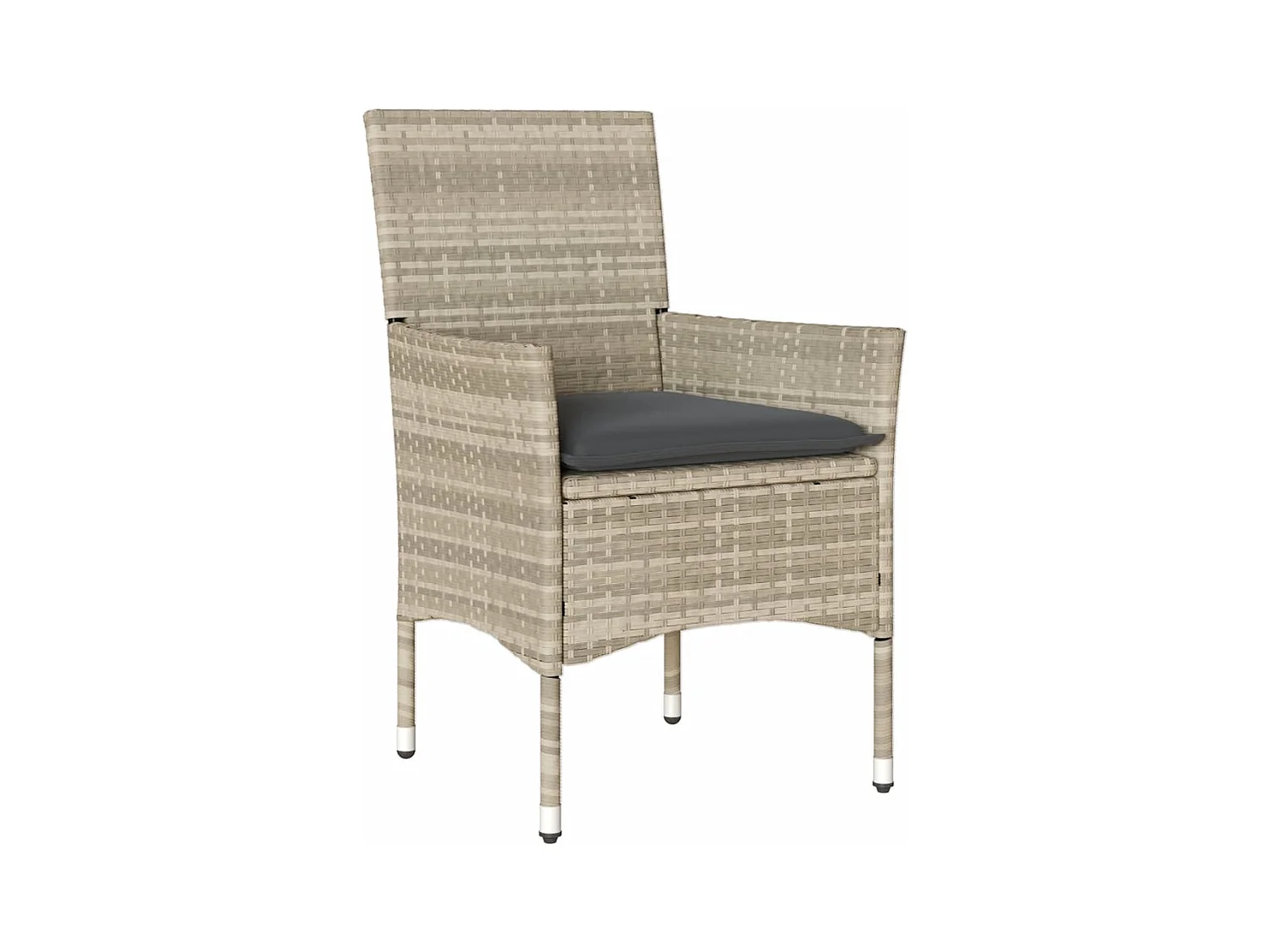 Stafford Springs  Ensemble à manger de jardin avec coussins 9 pcs rotin et verre