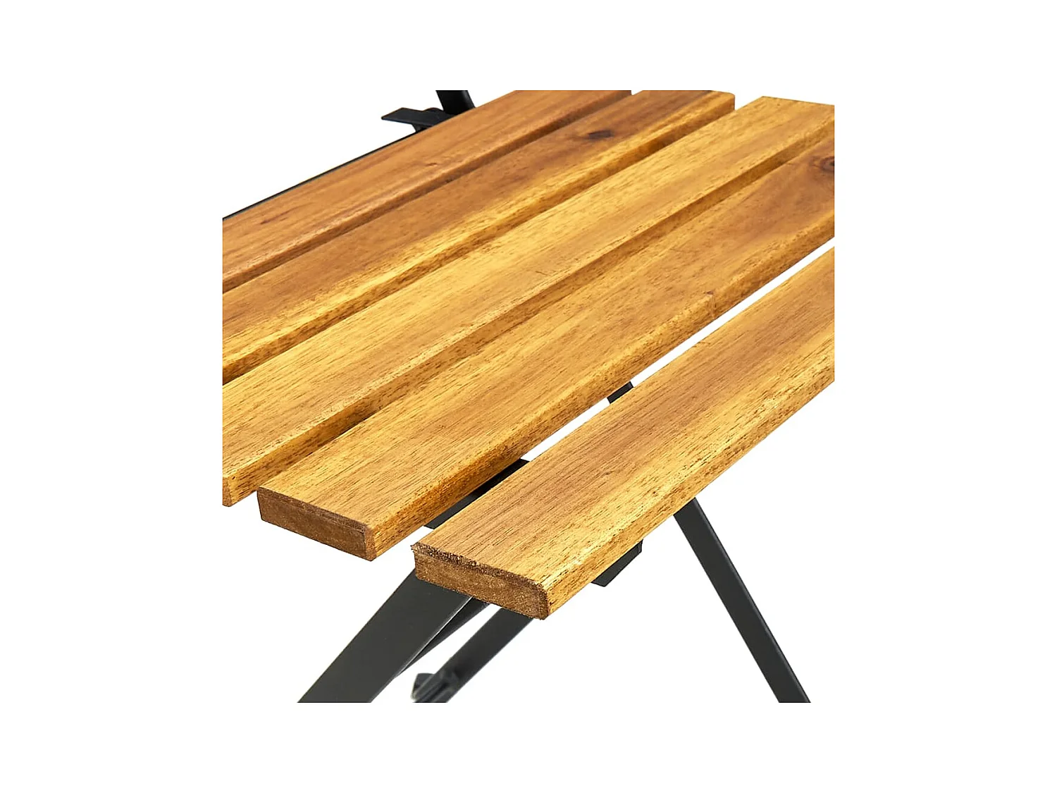 Drowes  Ensemble à manger d'extérieur pliable 9pcs Bois d'acacia solide
