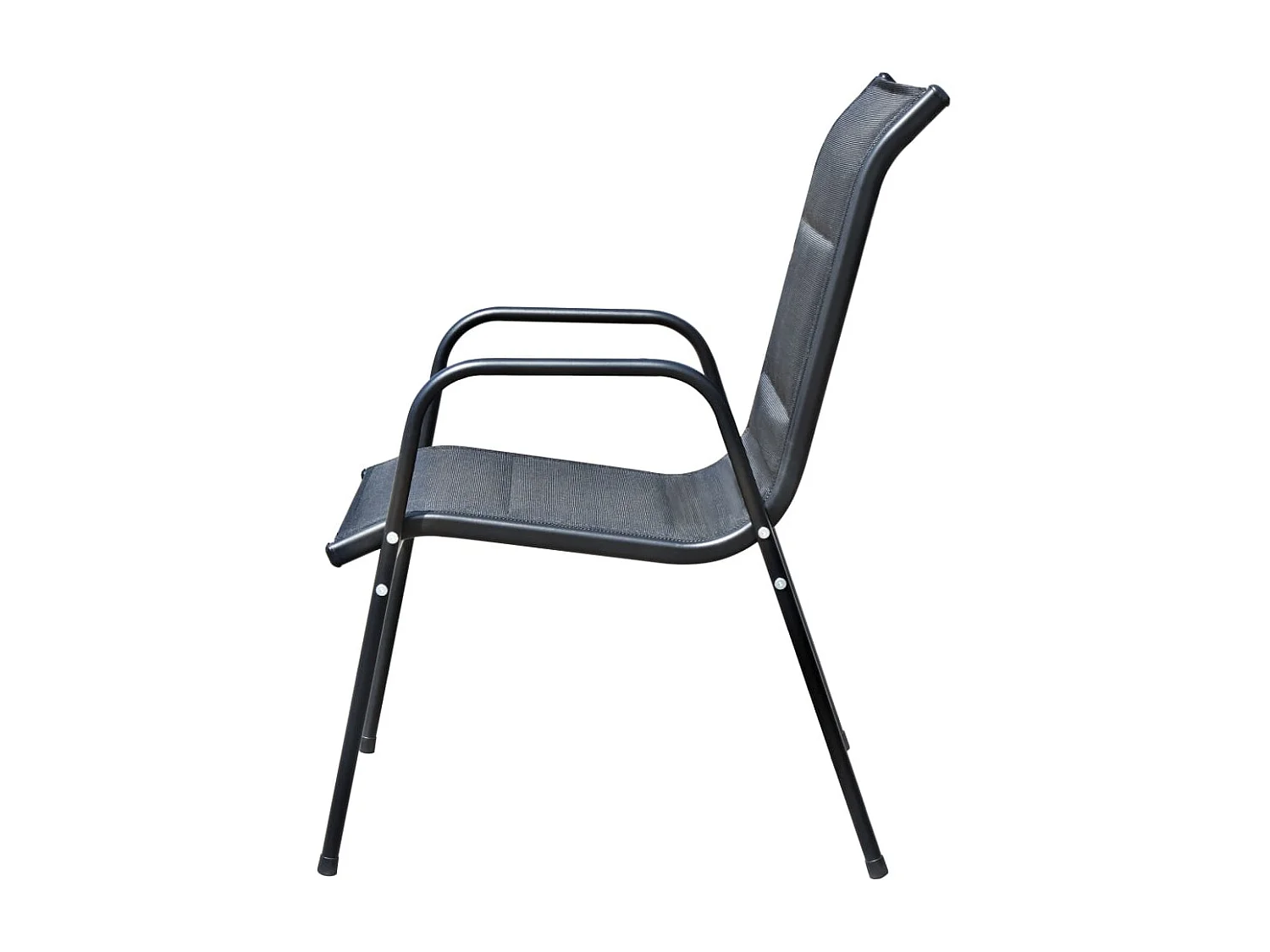 Garden Furniture -  Mobilier de salle à manger d'extérieur 5 pcs Acier Noir