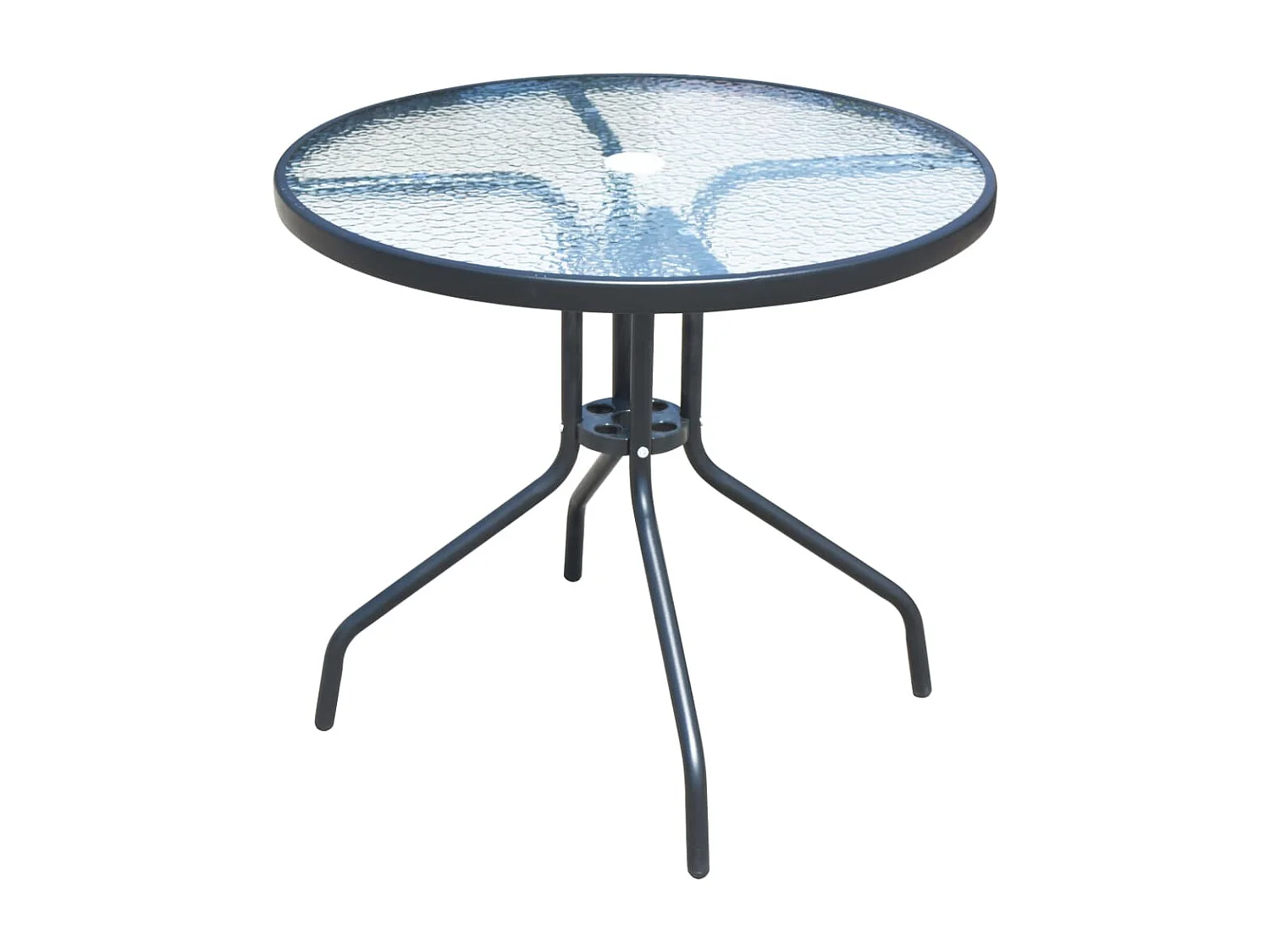 Garden Furniture -  Mobilier de salle à manger d'extérieur 5 pcs Acier Noir