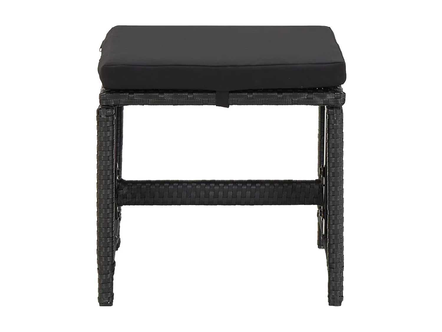 Hugo  Ensemble à manger de jardin coussins 9pcs Résine tressée Noir