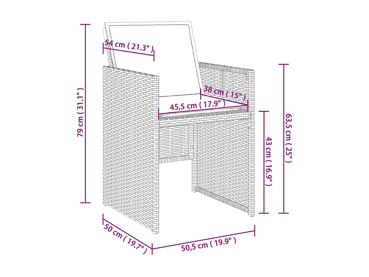 Ljungby  13-delige Tuinset met kussens poly rattan zwart