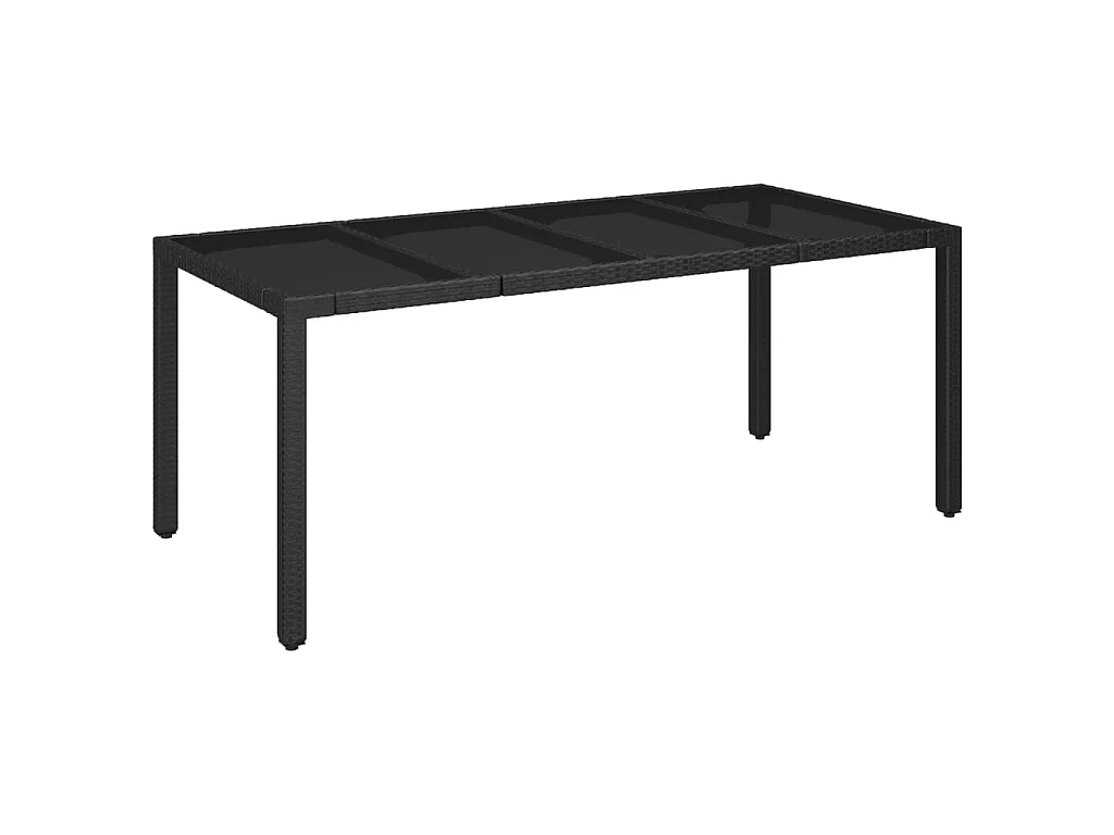 Cisternino  Set comedor jardín 9 pzas y cojines ratán sintético negro gris