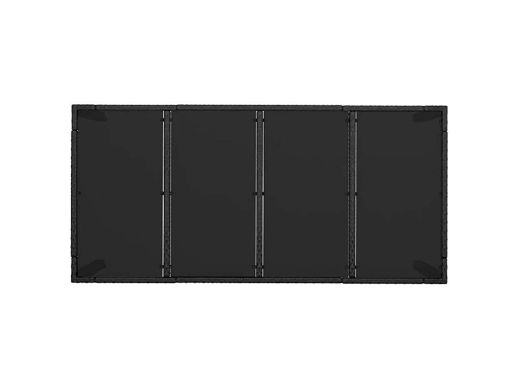 Cisternino  Set comedor jardín 9 pzas y cojines ratán sintético negro gris