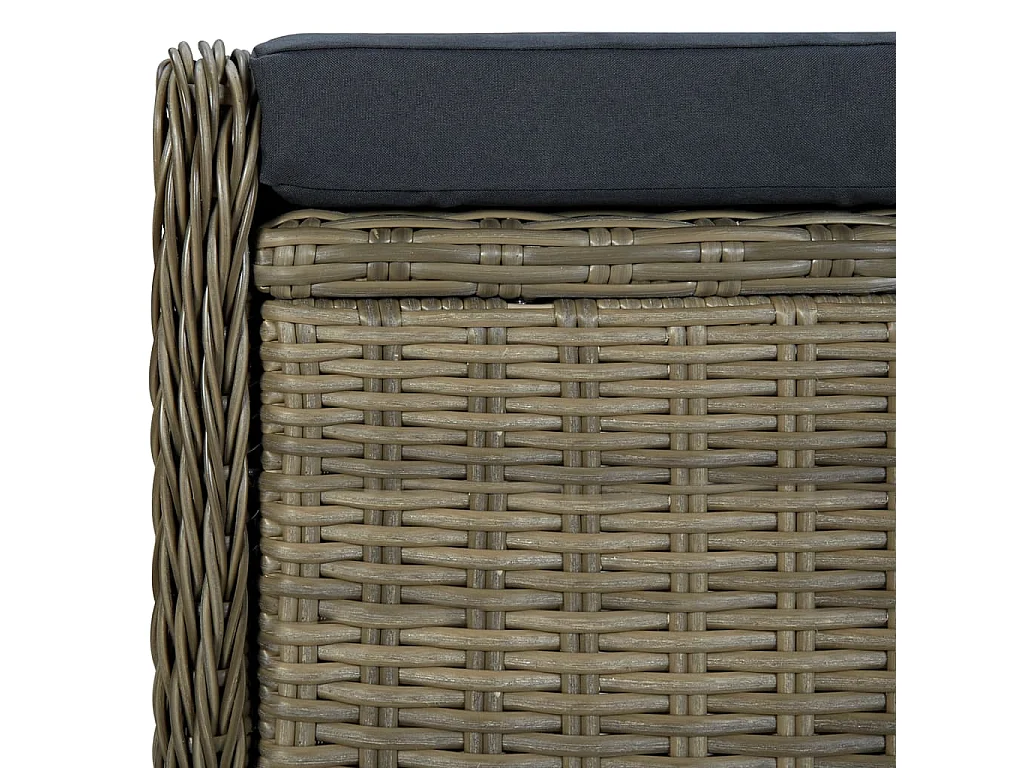 Jarek  Ensemble à manger d'extérieur et coussins 9 pcs résine tressée