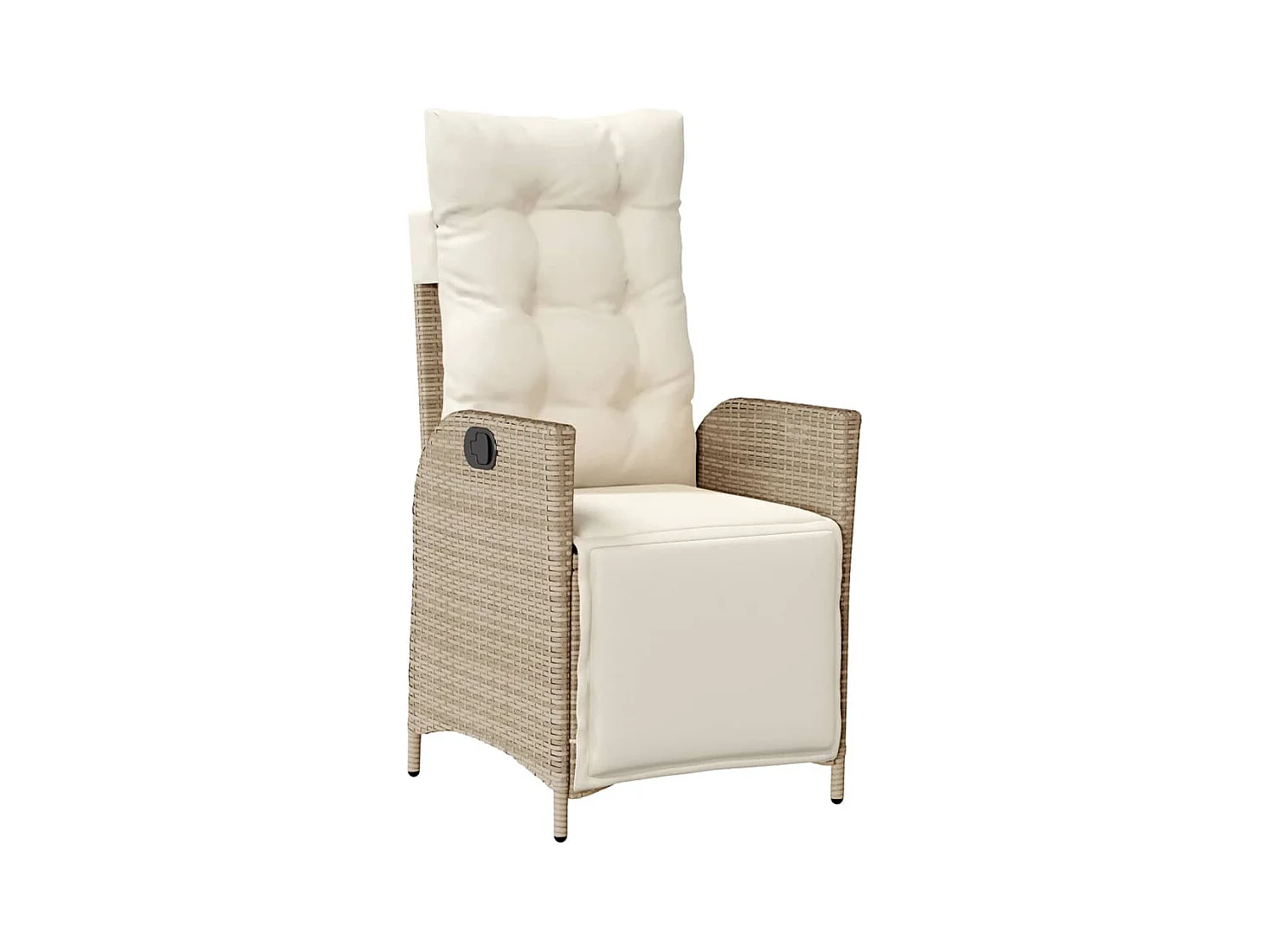 Boxmeer  Set de comedor jardín con cojines 4 pzas ratán sintético beige