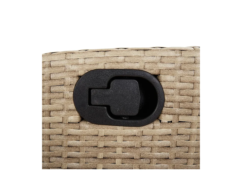 Garden Furniture -  Set comedor de jardín 3 pzas con cojines ratán sintético beige