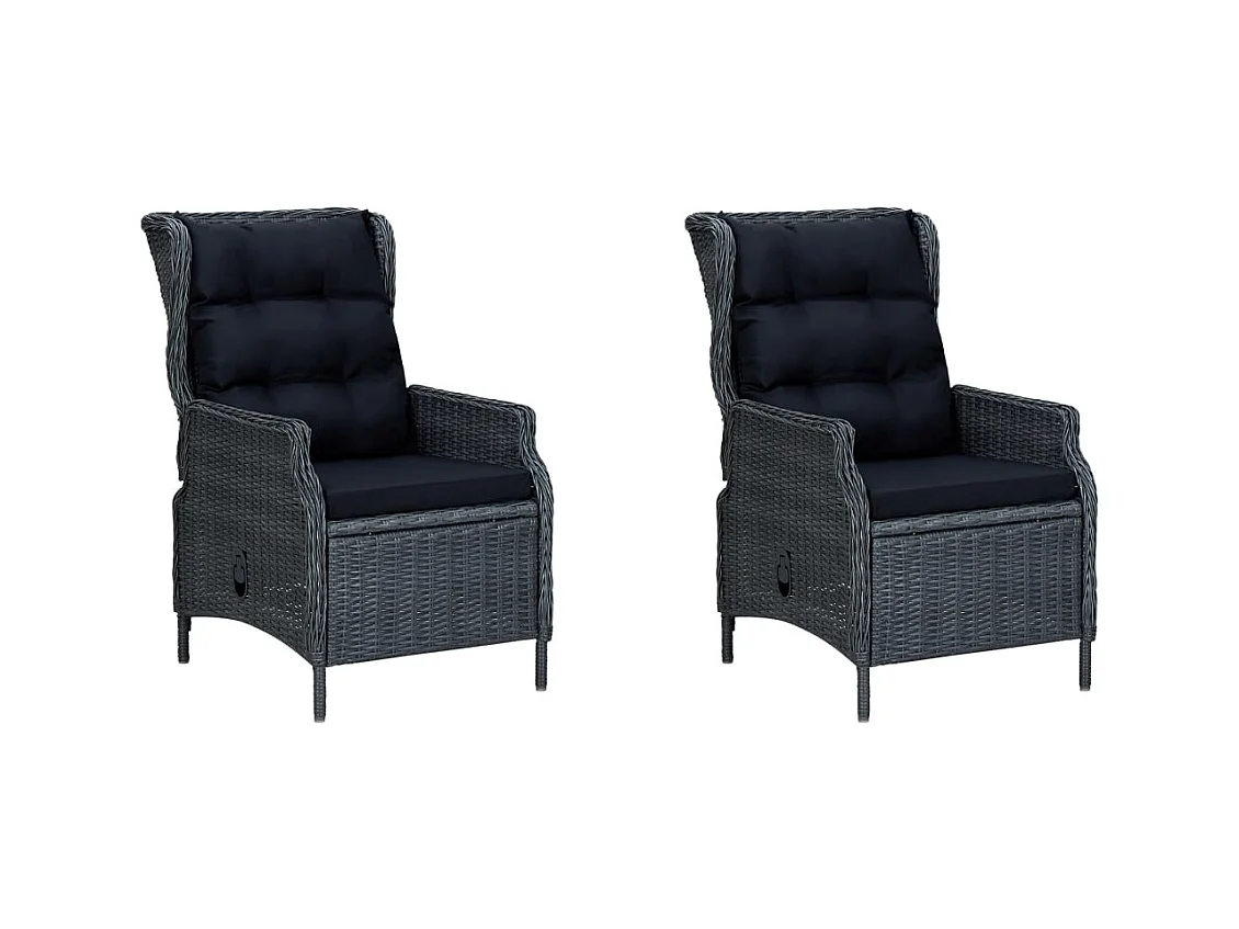 Sadullah  Ensemble à manger de jardin 3 pcs Gris foncé