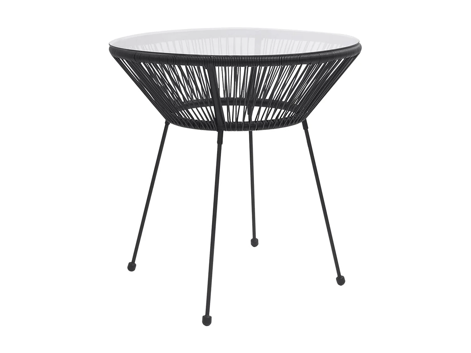 Uthir  Ensemble à manger de jardin 3 pcs Noir