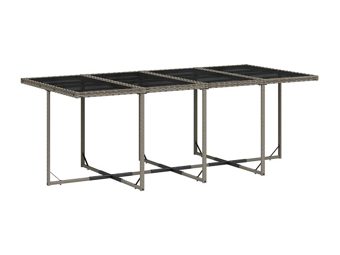 Zenn  13-delige Tuinset met kussens poly rattan grijs