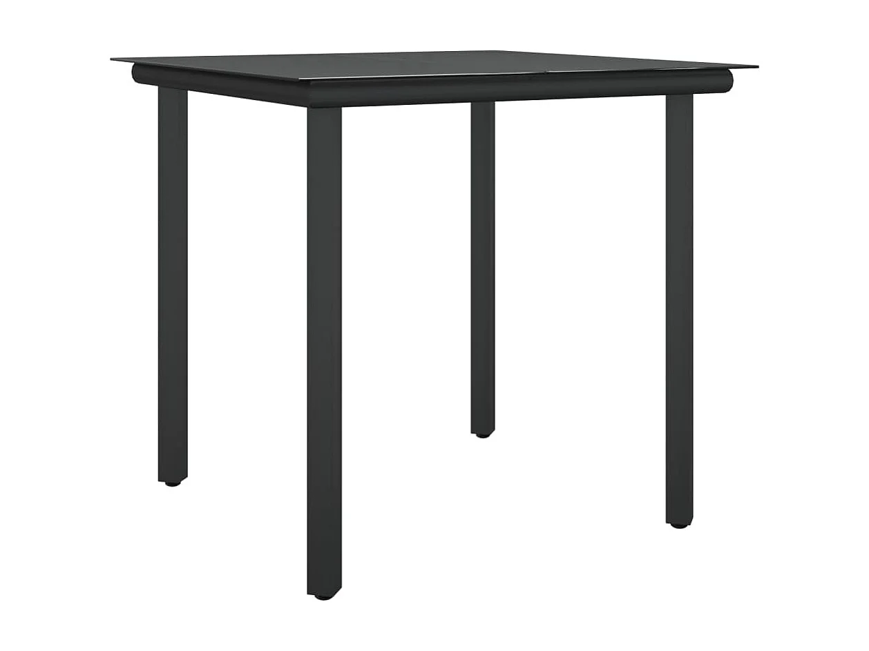 Leonie  Ensemble à manger de jardin 3 pcs coussins résine tressée acier