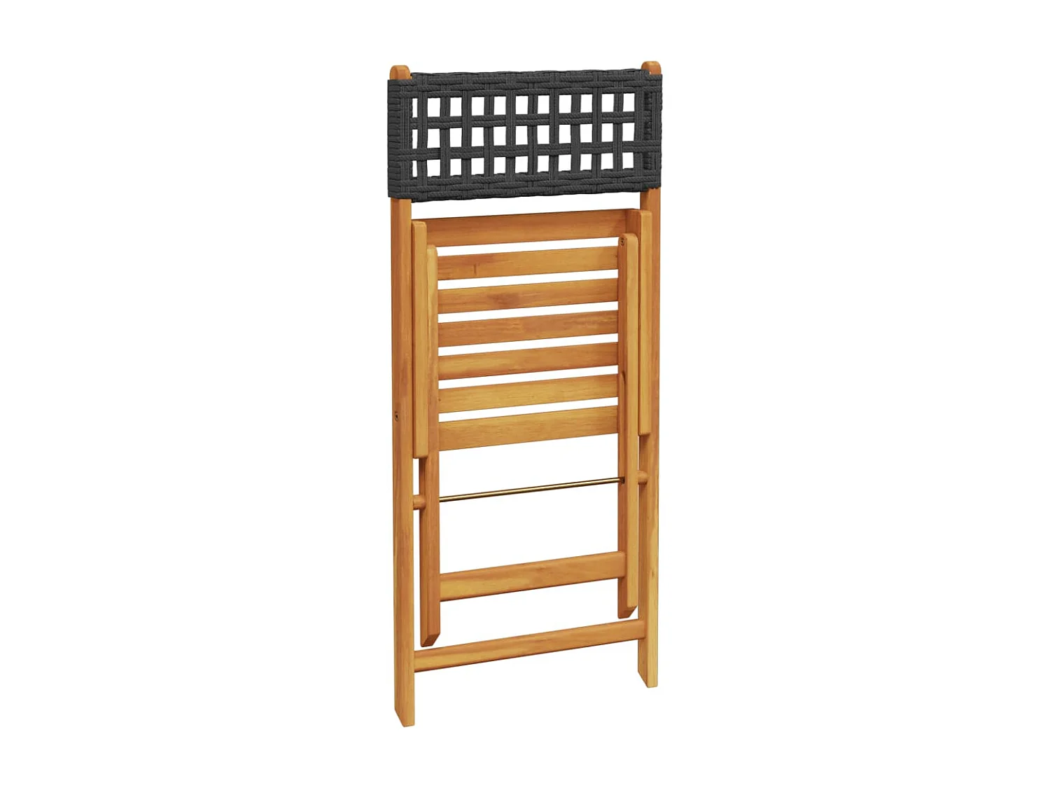 Niek  Ensemble à manger de jardin 5 pcs résine tressée et bois massif