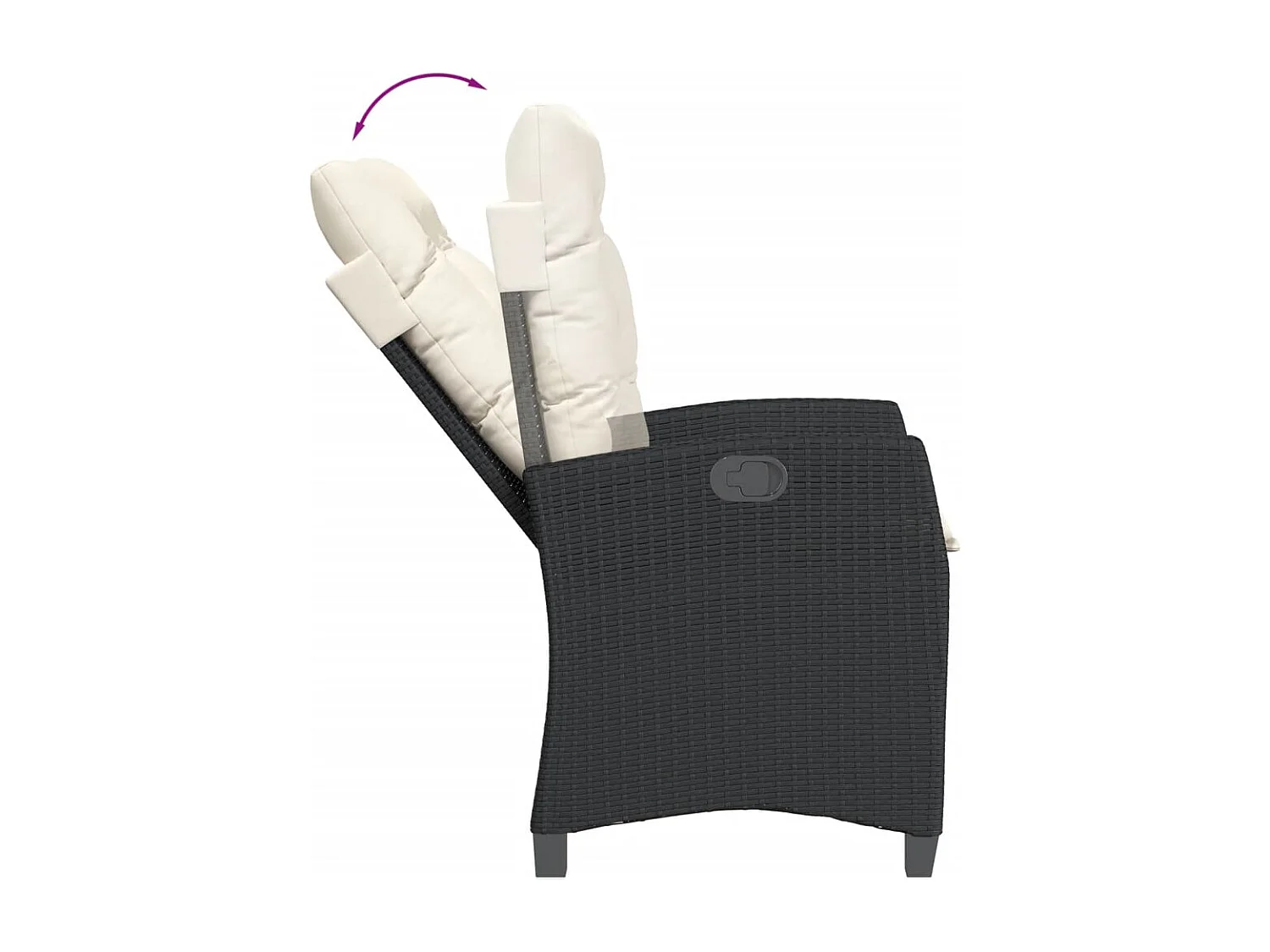 Bryndra  Ensemble à manger de jardin 9pcs coussins noir résine tressée