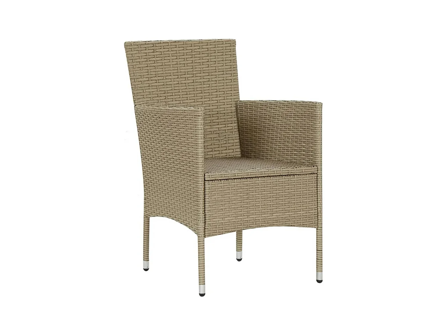 Wausau  Ensemble à manger de jardin et coussins 7 pcs Poly rotin Beige