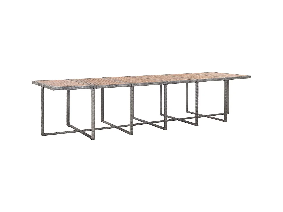 Browns Mills  17-delige Tuinset met kussens poly rattan grijs