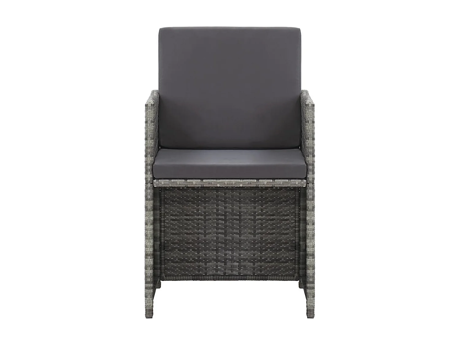 Browns Mills  17-delige Tuinset met kussens poly rattan grijs