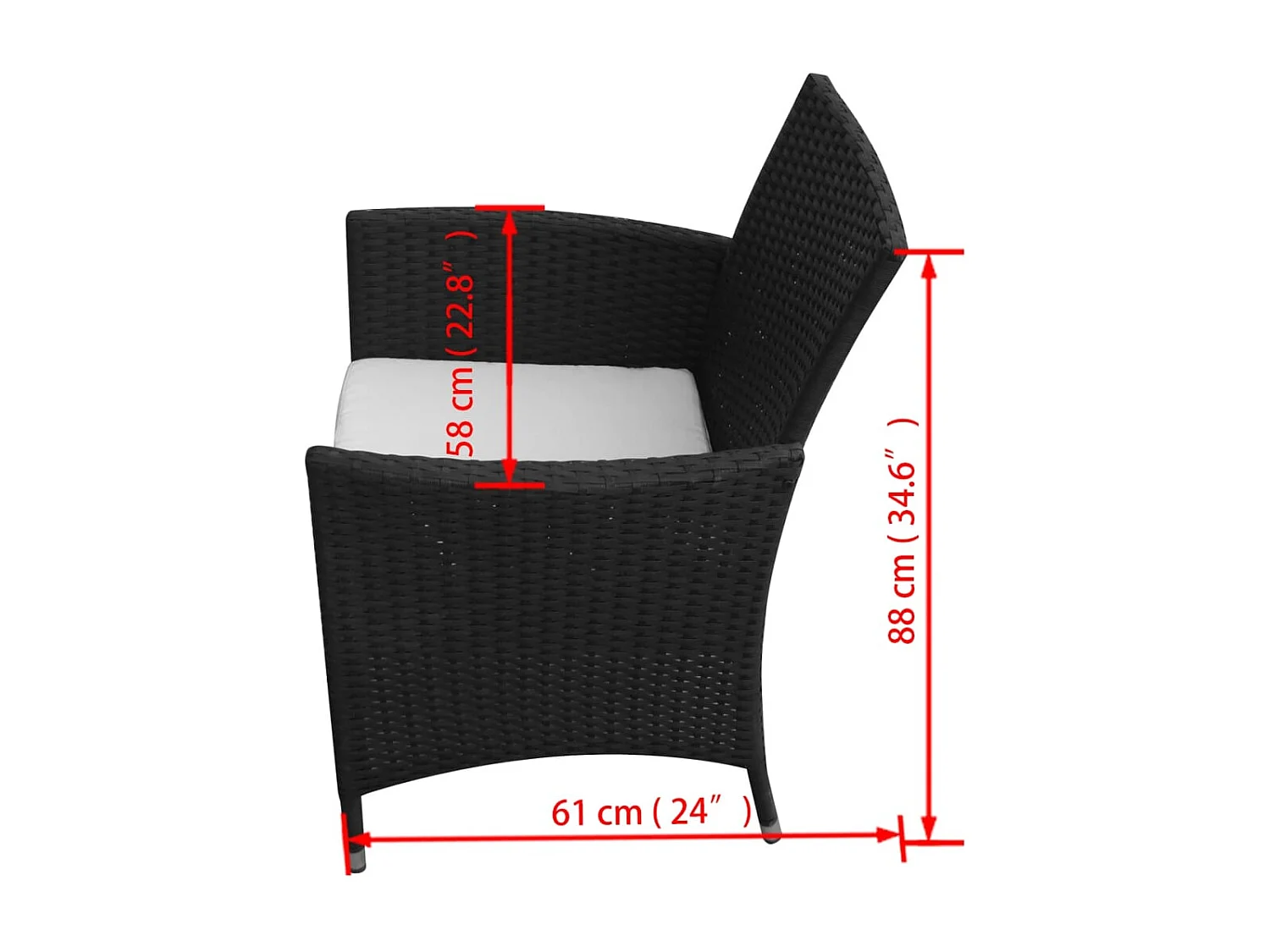 Fea  Ensemble à manger d'extérieur 7 pcs et coussins résine tressée