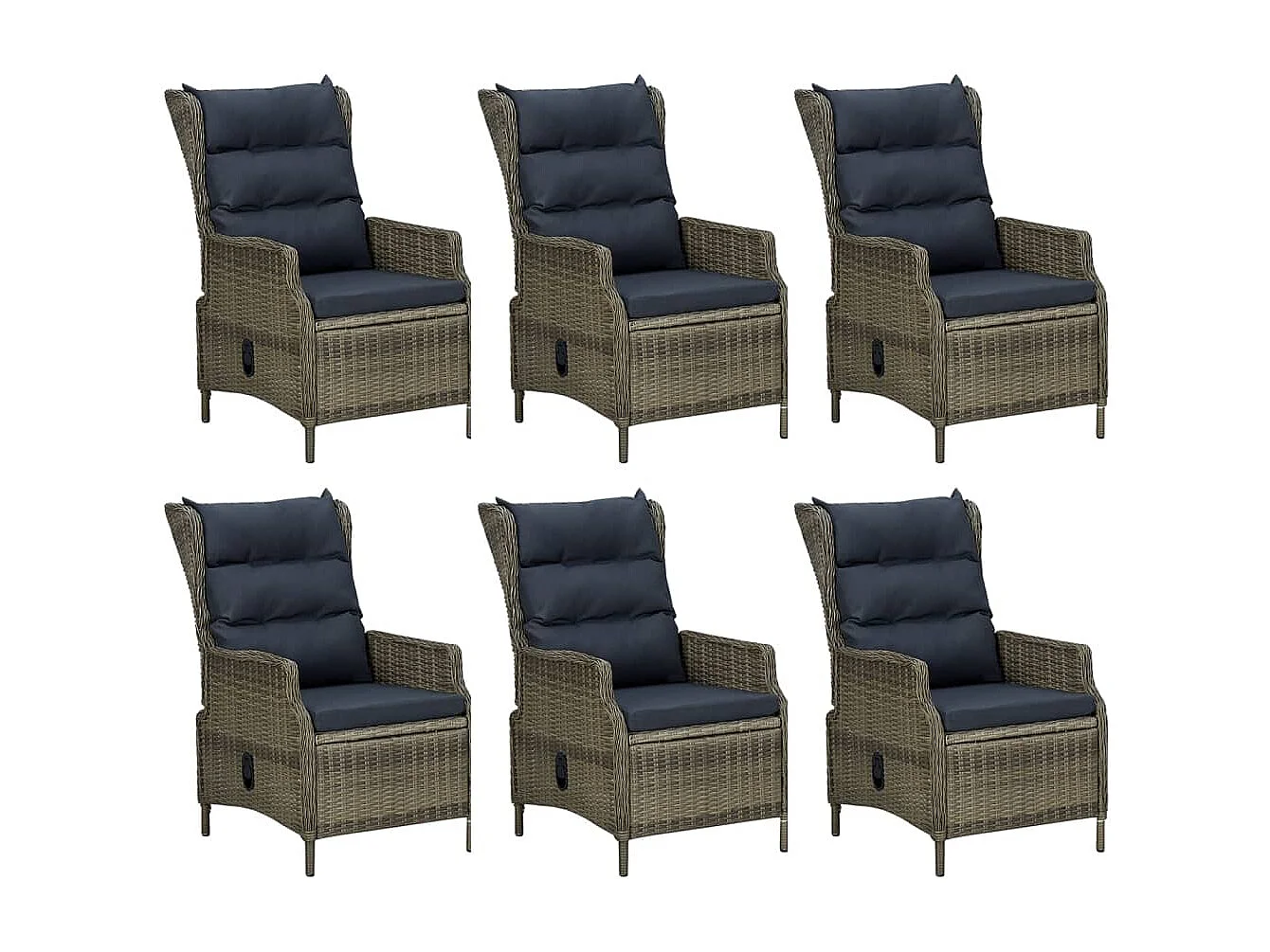 Mayra  Ensemble à manger de jardin 7 pcs Marron Résine tressée