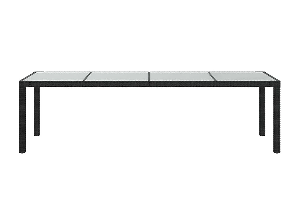 Ewald  Ensemble à manger d'extérieur 9pcs coussins résine tressée noir