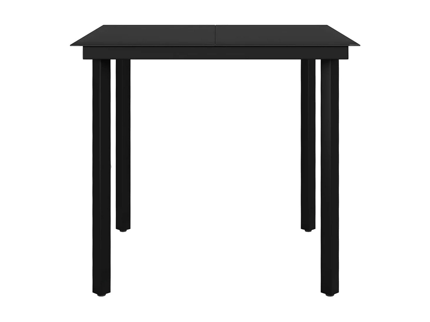 Garden Furniture -  Ensemble à manger de jardin coussins 3 pcs Résine tressée Verre