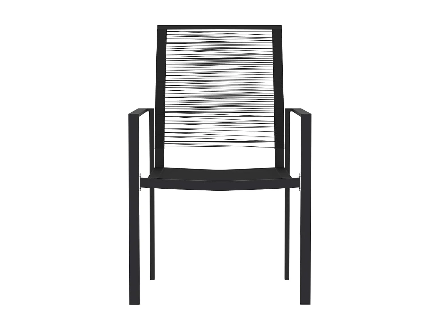 Nivor  Ensemble à manger de jardin 7 pcs Noir