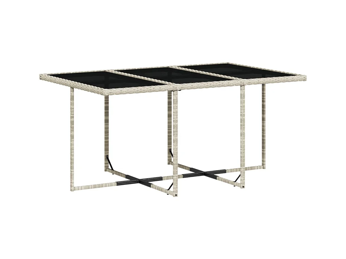 Mariella  11-delige Tuinset met kussens poly rattan lichtgrijs