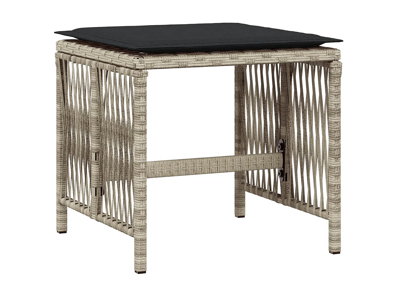Mariella  Set de comedor de jardín 11 pzas y cojines ratán sintético gris