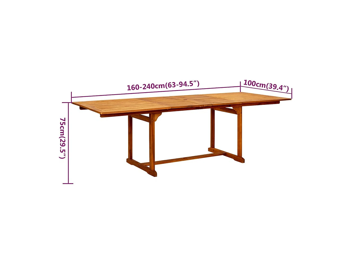 Claire-Corinne  Juego de comedor de jardín 7 piezas madera maciza de acacia